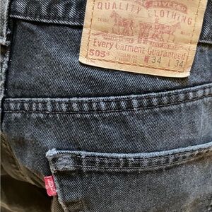 Levi's Men's 505 Black Jeans #1